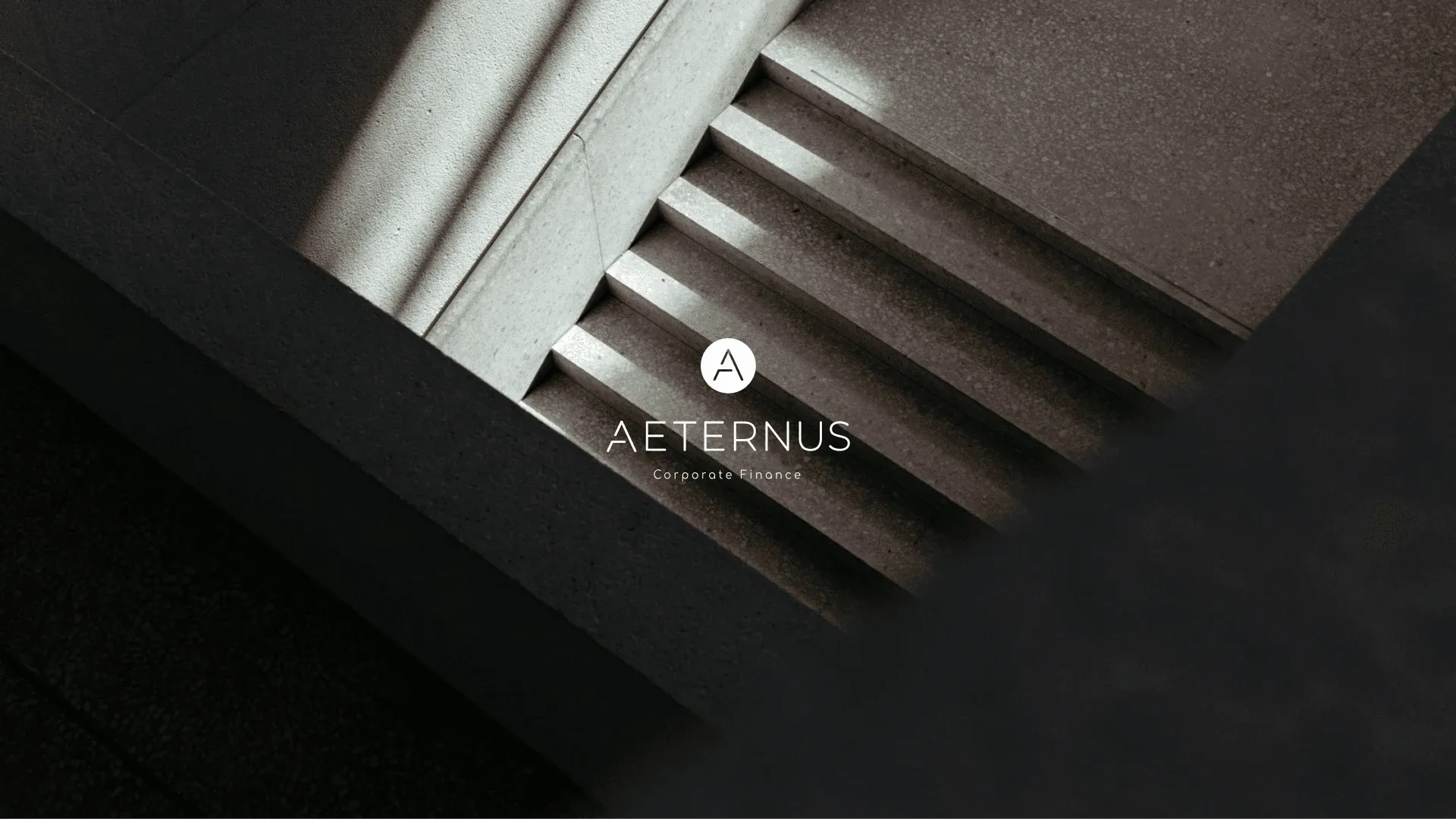 Aeternus logo over an architectural photograph