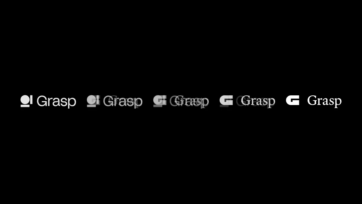 The Grasp logo evolving from the old mark to the new one